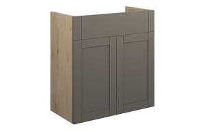 Abbi 600mm Standard Basin Unit - Matt Stone (Oak Cab)